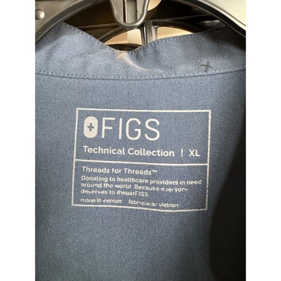 FIGS Women's Navy Blue Short Sleeve Rafaela Oversized Scrub Top Size XL - Picture 4 of 5